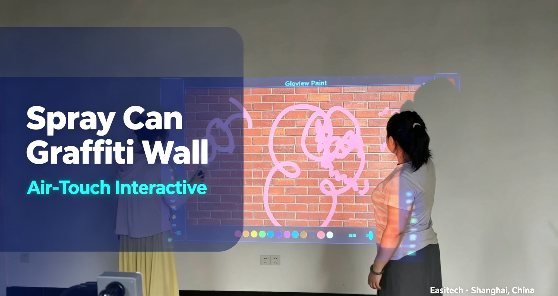Interactive Spray-Painting Game for Projection Walls | Gloview LICT
