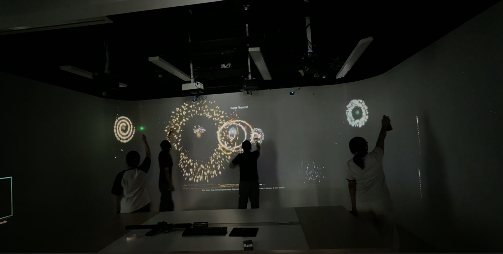 Firework Projection — Interactive Fireworks Wall